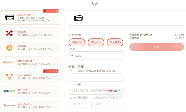 ブックメーカーに入金する